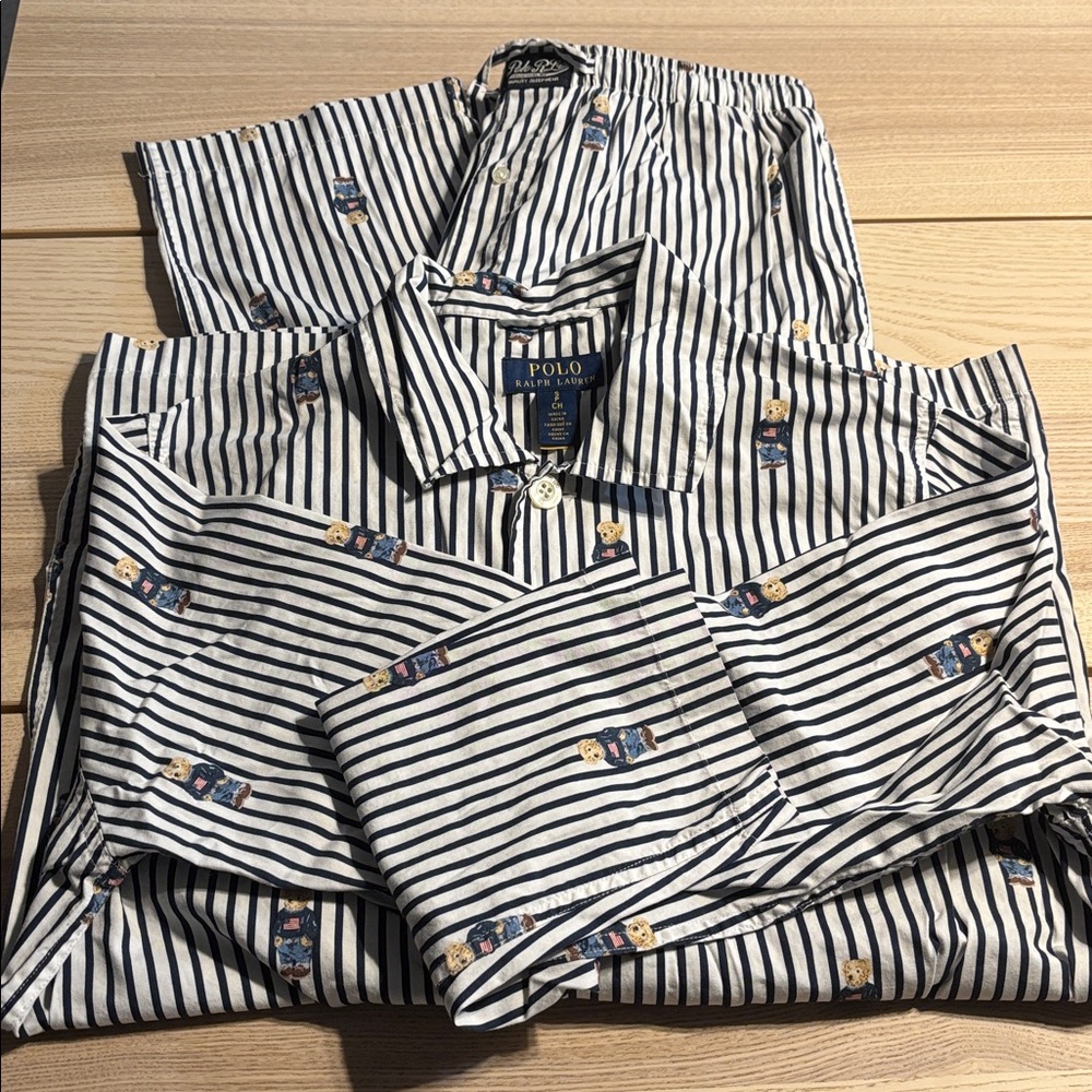 Polo by Ralph Lauren Striped Pajama Top - Navy and White